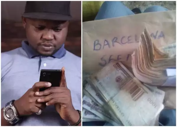 Wow!! See What This Guy Is Giving To God For Barcelona Winning Champions League [See Photo]